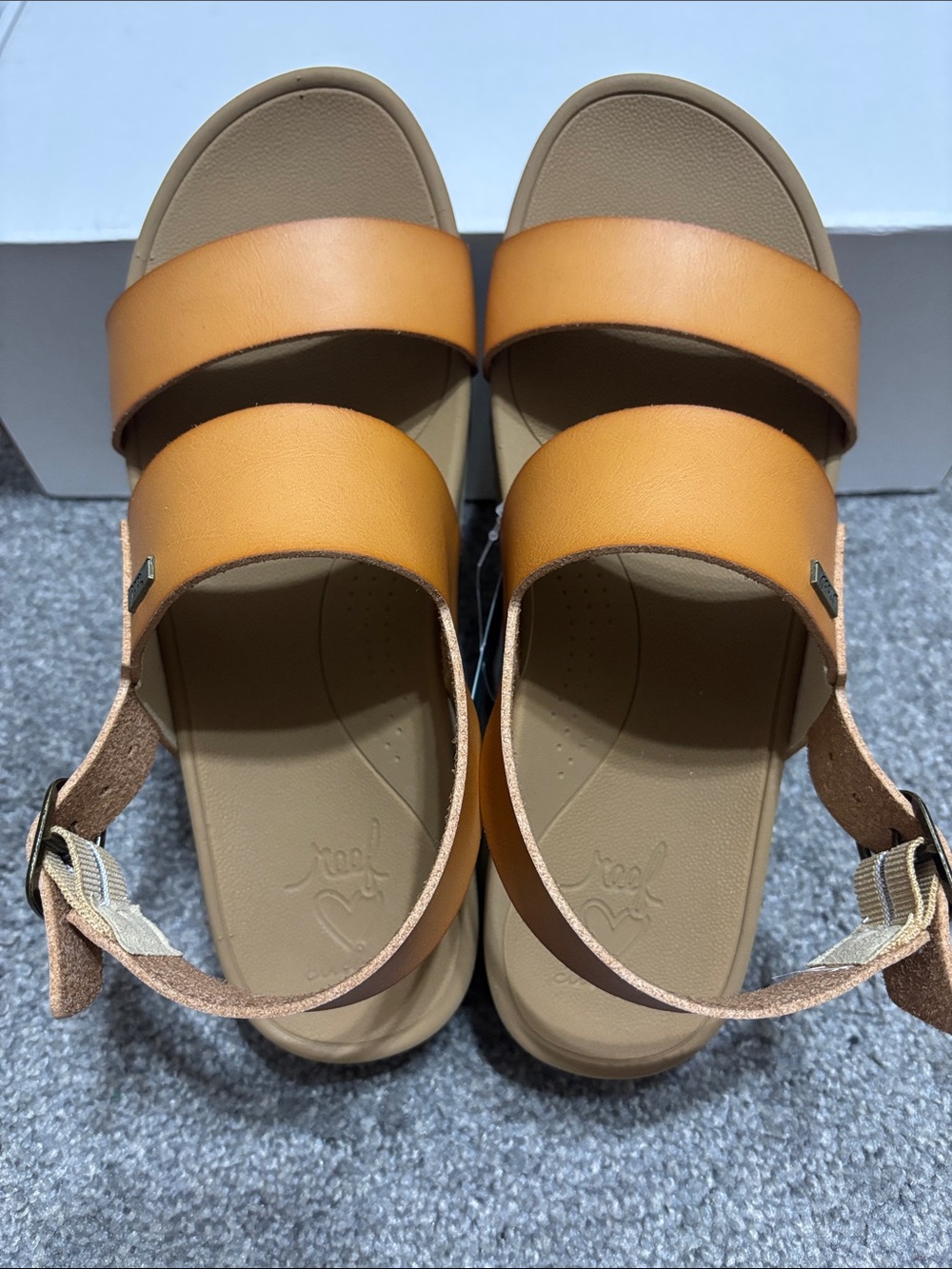 Women’s Reef Horizon Hi Buckle Double-Strap Comfort Sandals in Tan